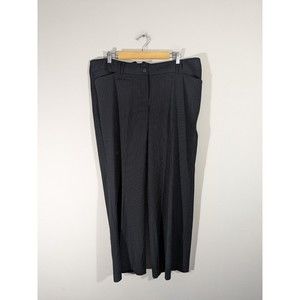 Lane Bryant Black Stripes Wide Leg Work Dress‎ Pants Women Plus 18/20 (See info)